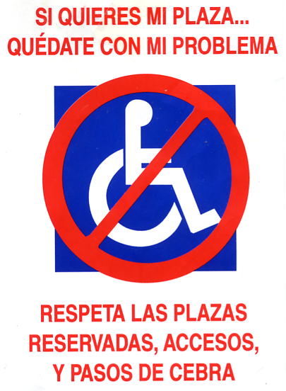 Más de 3.000 denuncias en 2010 a conductores que aparcaron en plazas reservadas a personas con movilidad reducida.